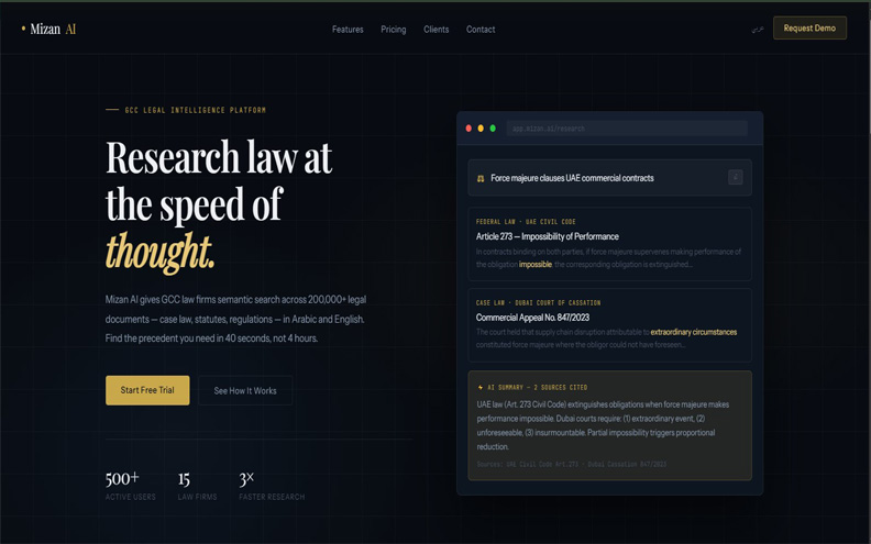 Mizan AI — Legal Research SaaS